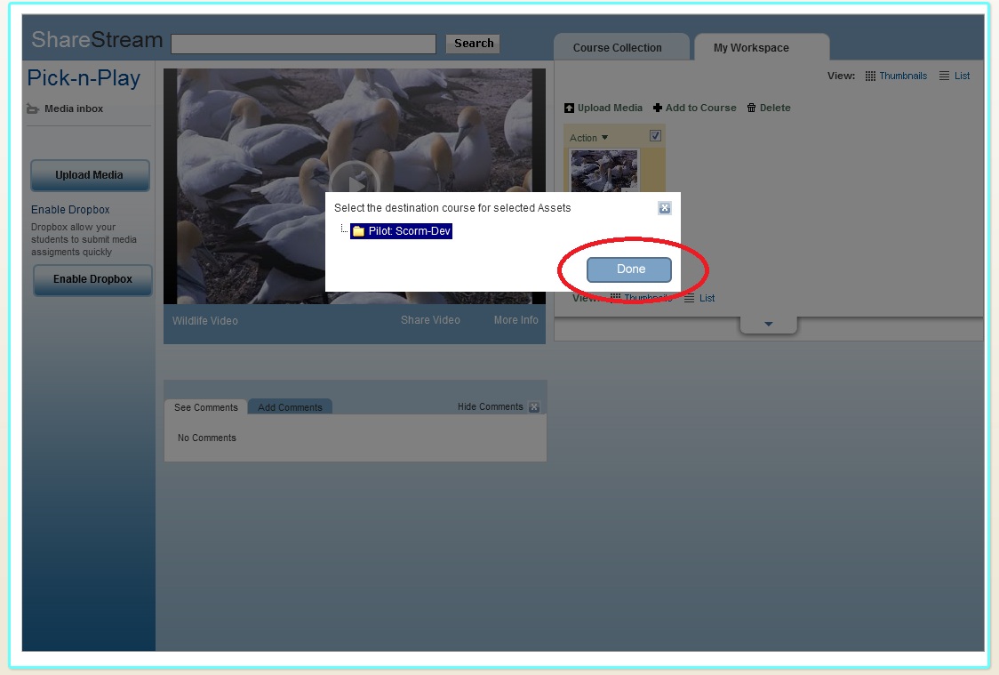Select the Course